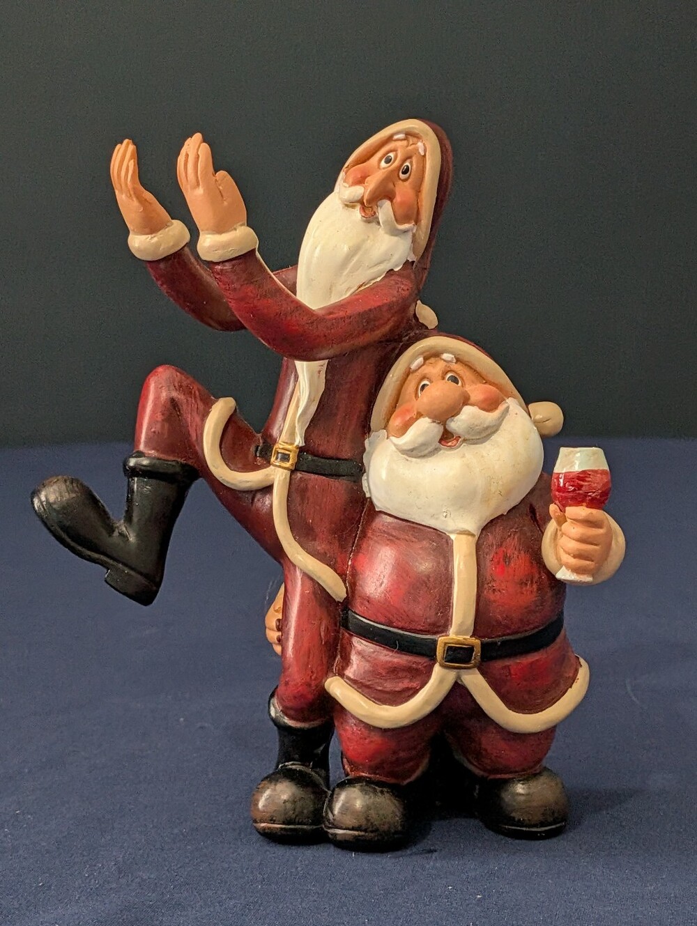Whimsical Christmas Santa Clauses Figurine Kitschy Holiday
